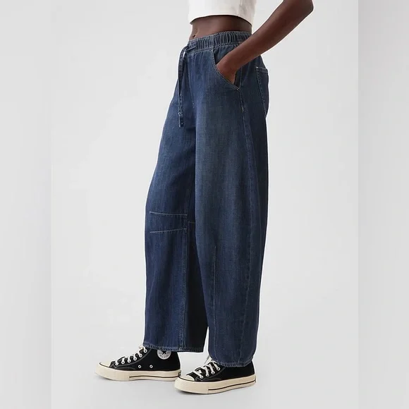 NWT! GAP Dark Indigo Mid Rise Easy Horseshoe Jeans - Size XL 🩷 #607775 - Picture 3 of 10